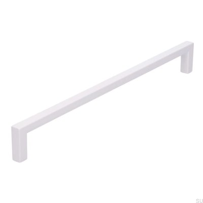 Elongated furniture handle 2108 224 Metal White Matt Lacquered