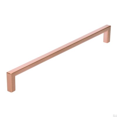 Elongated furniture handle 2108 224 Brushed Copper