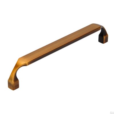 Elongated furniture handle 2440 160 Antique Gold Brushed