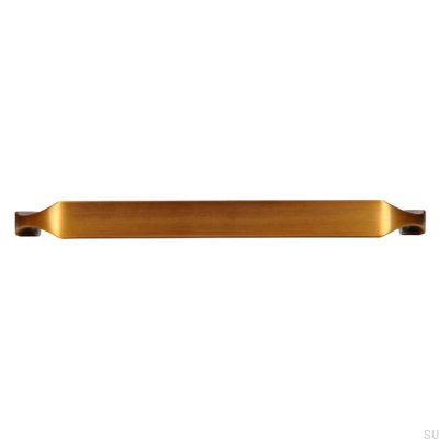 Elongated furniture handle 2440 160 Antique Gold Brushed