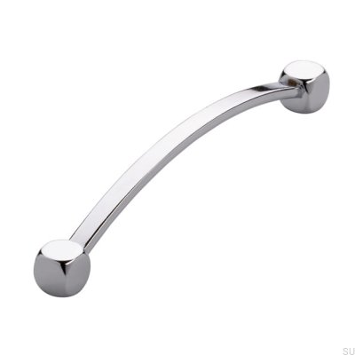 Elongated furniture handle 2388 96 Polished chrome