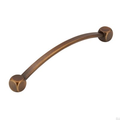 Elongated furniture handle 2388 96 Antique Gold Brushed