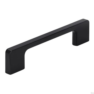 Oblong furniture handle 2027 128 Metal Black Mat