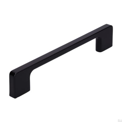 Oblong furniture handle 2027 160 Metal Black Mat