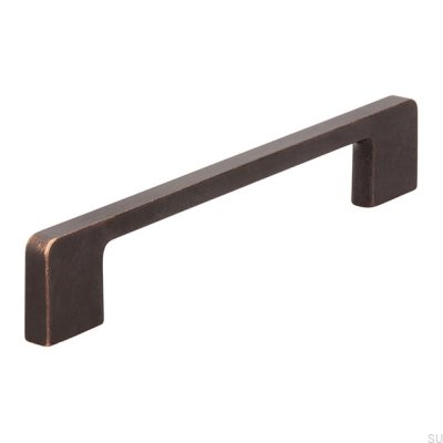 Elongated furniture handle 2027 160 Black Antique Copper