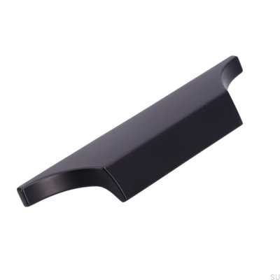 Oblong furniture handle 2454 64 Metal Black Mat