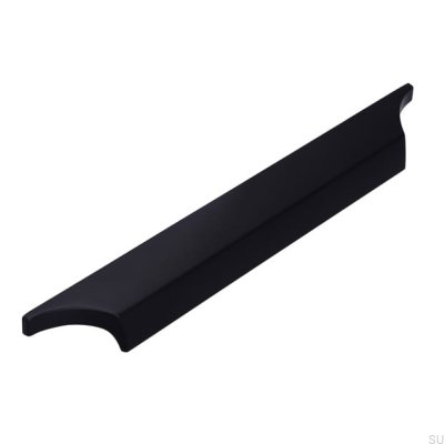 Oblong furniture handle 2454 160 Metal Black Mat