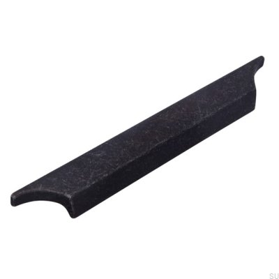 Elongated furniture handle 2454 160 Antique Iron