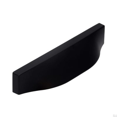 Shell furniture handle 2447 64 Metal Black Mat