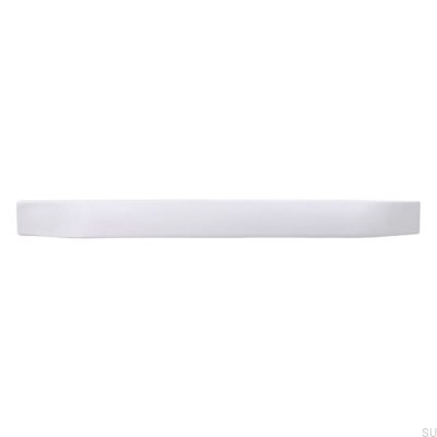Oblong furniture handle 2447 160 Metal White Mat