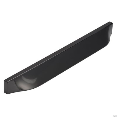 Oblong furniture handle 2447 160 Anthracite Polished