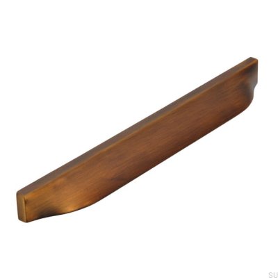 Oblong furniture handle 2447 160 Antique Gold Brushed