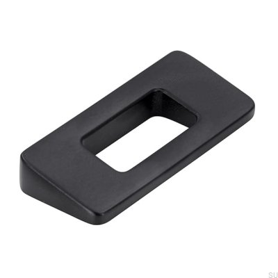 Elongated furniture handle 2394 32 Metal Black Mat