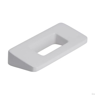 Oblong furniture handle 2394 32 Metal White Mat