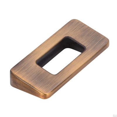 Elongated Furniture Handle 2394 32 Antique Gold Brushed