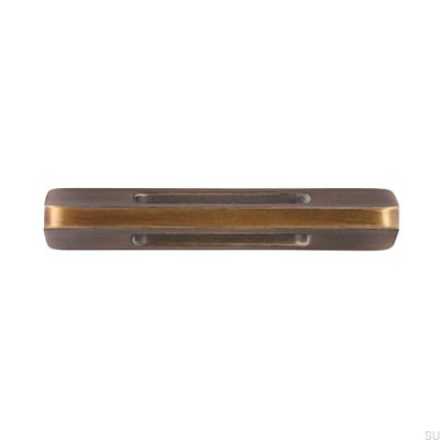 Elongated Furniture Handle 2394 32 Antique Gold Brushed