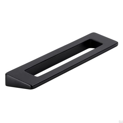 Elongated furniture handle 2394 96 Metal Black Mat