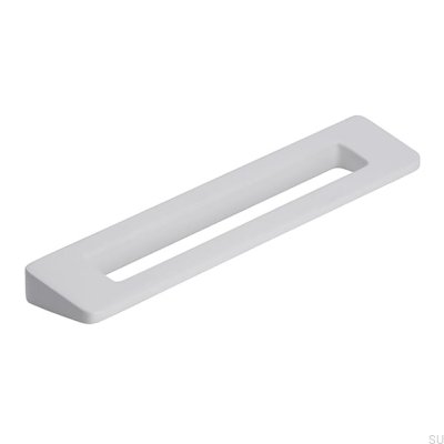 Oblong furniture handle 2394 96 Metal White Mat