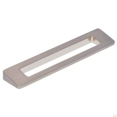 Elongated furniture handle 2394 96 Brushed Nickel