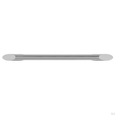 Oblong furniture handle 2415 160 Polished chrome