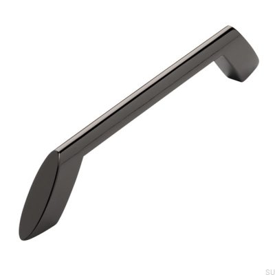 Oblong furniture handle 2415 160 Anthracite Polished