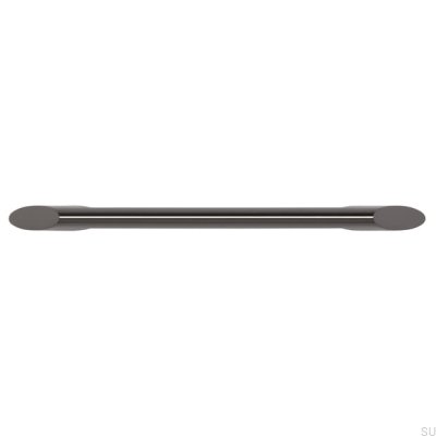 Oblong furniture handle 2415 160 Anthracite Polished