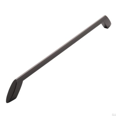 Elongated furniture handle 2415 320 Anthracite Polished