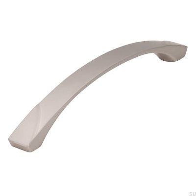 Oblong furniture handle 2414 160 Silver Brushed