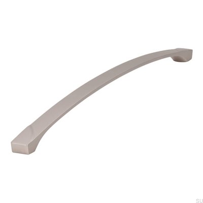 Oblong furniture handle 2414 320 Silver Brushed