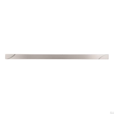 Oblong furniture handle 2414 320 Silver Brushed