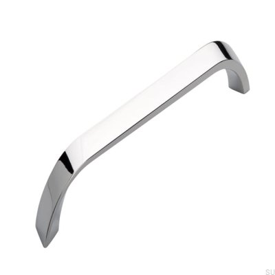 Oblong furniture handle 2381 160 Polished chrome
