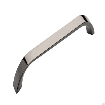 Oblong furniture handle 2381 160 Anthracite Polished