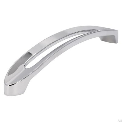 Elongated furniture handle 2374 160 Polished chrome