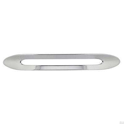 Elongated furniture handle 2374 160 Polished chrome