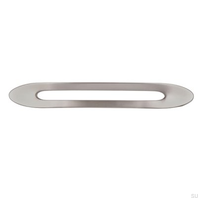 Oblong furniture handle 2374 160 Silver Brushed