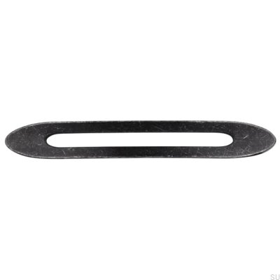 Elongated furniture handle 2374 160 Antique Iron