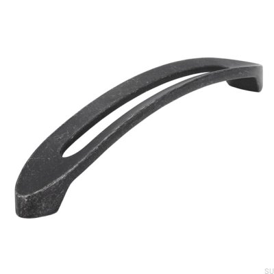 Elongated furniture handle 2374 160 Antique Iron