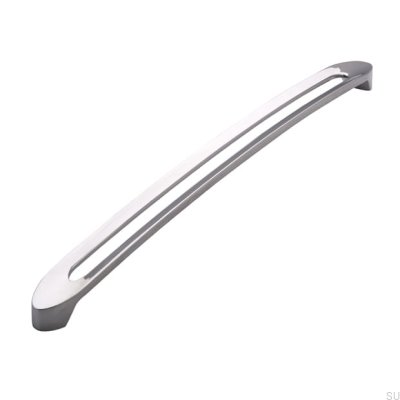 Elongated furniture handle 2374 320 Polished chrome