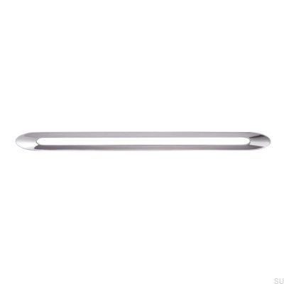 Elongated furniture handle 2374 320 Polished chrome