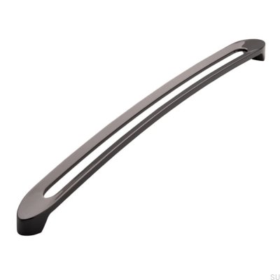 Elongated furniture handle 2374 320 Anthracite Polished