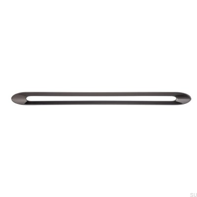 Elongated furniture handle 2374 320 Anthracite Polished