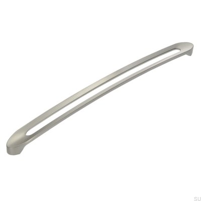 Oblong furniture handle 2374 320 Silver Brushed