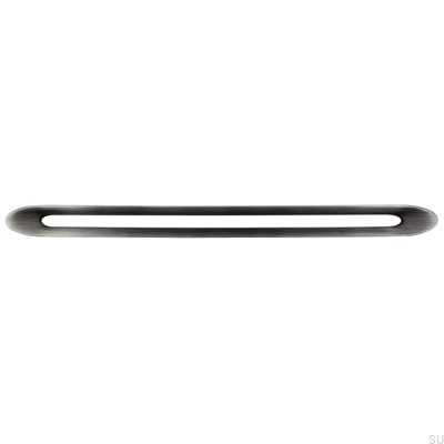 Oblong furniture handle 2374 320 Antique Silver Brushed