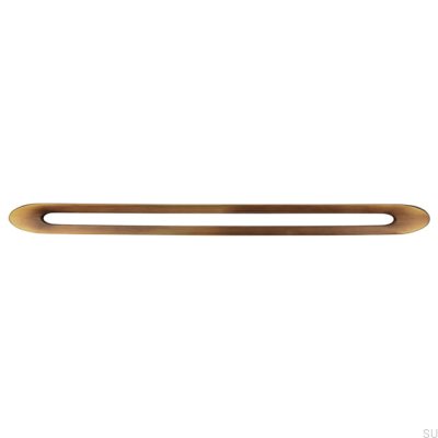 Elongated furniture handle 2374 320 Antique Gold Brushed