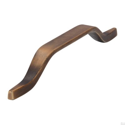 Elongated furniture handle 2318 160 Antique Gold Brushed