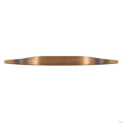 Elongated furniture handle 2318 160 Antique Gold Brushed
