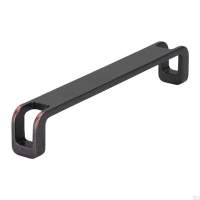 Elongated furniture handle 2285 160 Black Antique Copper