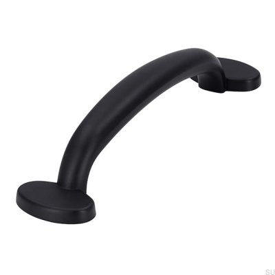 Oblong furniture handle 1534 96 Metal Black Mat