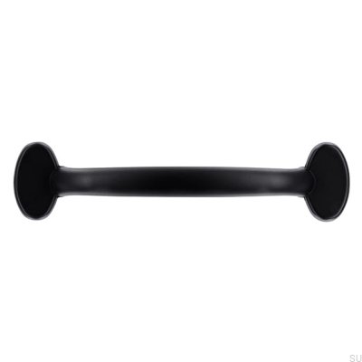 Oblong furniture handle 1534 96 Metal Black Mat