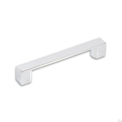 Elongated furniture handle 2157 128 Polished chrome